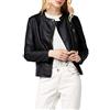 ONLY Leather Look Jacket Giacca, Black, 42 EU Donna