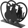 UPKOCH Porta Tovaglioli in Ferro Battuto a Forma Di Gatto Design Elegante E Versatile Per Cucina Ristorante E Casa Colore Nero 12 X 10 X 4.2 Cm