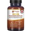 PH PROWISE Healthcare Complesso avanzato di funghi | Una Super Miscela di 6 Funghi con Criniera di Leone, Chaga, Cordyceps, Shiitake, Reishi e Maitake | 60 capsule vegane ad alta resistenza