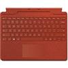 Microsoft Surface Pro 8/X Cover Alcantara con slot Poppy Red