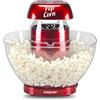 BEPER P101CUD052 Macchina Popcorn ad Aria Calda - Macchina Pop Corn con Ciotola Rimovibile per Popcorn Senza Grassi o Olio