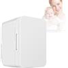 NVYAZJ Mini Frigo da 8 Litri, Frigo/Congelatore Termoelettrico Portatile con Divisorio Rimovibile 110-220 V/12 V Vetro Temperato Silenzioso a Basso Rumore, Risparmio Energetico per Camera da Letto