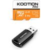 KOOTION 128G U3 Micro SD Card + Lettore di schede USB3.0 microSDXC Scheda di memoria V30 4K Video Micro SD