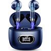 Drsaec Cuffie Bluetooth 5.3, Auricolari Bluetooth HiFi Stereo Cuffie Wireless In Ear con ENC Mics, Cuffie Senza Fili Cancellazione Rumore Cuffiette Bluetooth IP7 Impermeabili, Auricolari Wireless LED 42H Blu