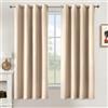 MIULEE Tende Corte per Finestre Piccole 2 Pezzi 175 CM Altezza, Beige Scuro Tende Oscuranti Termiche Isolanti per Interni con Anelli Tenda Corta per Cucina 140X175