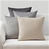 Topfinel 4 Pezzi Copricuscini Divano 40x40 Decorativo Casa Giallo Velluto Copricuscini per Cucina Sedia Soggiorno Letto Giardino Camera da letto Serie Moderna Grigio