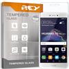 REY Pack 2X Pellicola salvaschermo per Huawei P8 Lite 2017, Vetro temperato, di qualità Premium