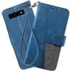 DENDICO Cover per Galaxy S10 Plus, Flip Custodia in PU Pelle, Cover a Libro Magnetica Portafoglio per Samsung Galaxy S10 Plus, Blu