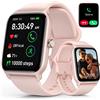 Quican Smart Watch per donne e uomini, durata della batteria di 7 giorni, compatibile con iSO/Android, Smartwatch impermeabile con chiamate, voce Alexa, cardiofrequenzimetro, Sleep Tracker