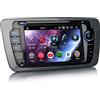 Erisin 7 pollici 8-Core 4GB+64GB Android 13 Autoradio GPS Navigatore per SEAT IBIZA Supporto Wireless CarPlay Android Auto Bluetooth 5.0 DAB+ WiFi&4G DSP USB FM RDS OBD2 DVB-T2 Canbus Touchscreen