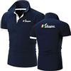 JUSHUFA Polo da Uomo con Risvolto T-Shirt da Golf - Stampa Vespa T-Shirt Unisex a Maniche Corte T-Shirt Polo da Rugby Camicie Sportive Casual Adolescenti-Dark Blue-2||XXL