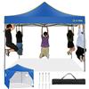 HOTEEL Gazebo 3x3 Pieghevole Impermeabile, Gazebo Esterno Resistente Con Parete Laterale, Gazebo Pop-Up Da Giardino Impermeabile Per Feste Campeggio Mercato, Blu