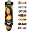 meteor Skateboard Mini Cruiser Retro Board Completo con Cuscinetti ABEC-7 e Ruote PU Ideale per Bambini Adolescenti e Adulti Ragazzo e Ragazza (Mona)