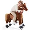 PonyCycle Modello U Cavallo che Cammina senza Elettrico con Rotelle cavalli Giocattoli Cavalcabili per Bambini (con Freno/con Suono/ 90cm Altezza/Taglia 4 per 4-7 Anni) Cavallo Marrone Ux424
