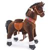 PonyCycle Modello U Pony Cavalcabile per Bambini Cavallo Giocattolo Grande (con Freno/con Suono/ 90cm Altezza/Taglia 4 per 4-8 Anni) Cavallo a Dondolo con Ruote Cavallo Cioccolato Ux421