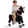 PonyCycle Modello U Cavallo Giocattolo Che Cammina Cavalli di Peluche Cavallino Giocattolo Cavalcabile per Bambini(con Freno/con Suono/ 90cm Altezza/Taglia 4 per 4-7 Anni) Cavallo Nero Ux426