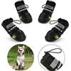 AQH Cani Scarpe, 4PCS Impermeabili Scarpe Antiscivolo per Cani con Resistente all'usura, Cinturino interno antiscivolo ed elastico, per Cani di Taglia Media e Grande (7#)