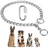 AUAUY Collare Catena Cane Regolabile, Robusto e Resistente Collare Strozzo Metallo, Collare per Cani Acciaio Ferro, Collari per Cane Grandi Media per Allenamento e Controllo Sicurezza (60cm, 3,5mm)
