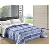 Tata Home Copriletto Singolo Trapuntino Primaverile Estivo Quilt Trapuntato Mezza Stagione Leggero Fantasia Moderna Geometrica Mod. Toronto Colore Azzurro