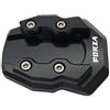 通用 LongGreat Moto Cavalletto Laterale Pad Estensione Piastra Ingranditore per Honda Forza NSS 300 250 125 (Nero)