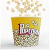 ROCKING GIFTS Secchio per popcorn da 2,8 l per preparare deliziosi popcorn a casa - Ideale per guardare film ed eventi sportivi - Facile da usare e pulire