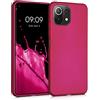 kwmobile Custodia Compatibile con Xiaomi 11 Lite (5G) NE/Mi 11 Lite (5G) Cover - Back Case Morbida - Protezione in Silicone TPU Effetto Metallizzato rosa metallizzato