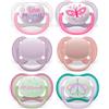 AVENT Philips Avent Ultra Air Ciuccio Set Day and Night per neonati, 0-6 mesi, confezione da 6 pezzi, con scatola di trasporto e sterilizzazione da 0 a 6 m