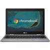 ASUS Chromebook C223#B08CVBK2J4, Notebook Thin and Light, 1 kg, 17.2 mm, 11,6 HD Anti-Glare, Intel Celeron N3350, RAM 4GB, 32GB eMMC, Sistema Operativo Chrome, Grigio
