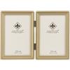 Lawrence Frames 11435D Antique Gold Bead Hinged Double Picture Frame, 3.5 da 12,7 cm
