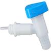 hünersdorff Rubinetto di scarico per tanica professionale con filettatura larga 22 mm naturale, manopola girevole blu