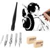 Cutiolly Set Pennini per Calligrafia,Pennini per Manga,Penne per Fumettisti,Manga Comic Penne Pennino Set,Pennino China,Set di Penne a Immersione per Disegno Artistico,Penne a Inchiostro per Manga