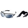 Alpland Occhiali da Sci da Ghiacciaio da Montagna, con Custodia Morbida - 100% Protezione UV UVAB 400 Cat.3, Telaio Ultra Flex, Compatibile con il Casco, Anti Appannamento, Nero