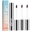 LAUJM Detachable Lip Liner, 3Pcs Peel Off Lip Liner Tattoo, Lip Stain Peel Off, Lip Tattoo Peel Off, Long Lasting, Waterproof, Transfer-proof, Highly Pigmented Color, for All Skin Types (3 Color)