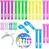 HLIWS 20 Pezzi Abiti Plastica Antivento Ganci Appendiabiti(5 colori),8 Pezzi Gel di silice Ganci Fissi(4 colori),Evita che il gancio venga spazzato via