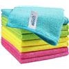 HOMEXCEL Panno di pulizia in microfibra, confezione da 8, asciugamani per la pulizia con 4 colori assortiti, 30 x 30 cm (verde/blu/giallo/rosa)