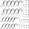 BuxiuGK 20 Pezzi Kayak Deck Loops in Acciaio Inossidabile 304 con 40 Vite,Occhiello Pad per Kayak Canoa Rigging Forniture Marine Hardware Barca M5 x 10 M4 x 10