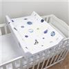Baby Comfort Materassino fasciatoio imbottito con base rigida, 80 x 50, adatto per lettino 140 x 70 cm (blu)