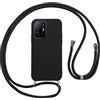 Vauki Cover per Cordino con Collana per Xiaomi 11T/Xiaomi 11T Pro 5G 6.67, Custodia Silicone Morbido con Corda, Case Tracolla Antiurto con Necklace Regolabile per Xiaomi 11T 5G, Nero