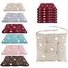 Generic Coprisedia 6 Cuscini Sedia AMA con Lacci Double Face Quattro Punti Imbottiti Fantasia Cuore Shabby love paris ba (begie)
