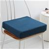 OREAMY Cuscino per sedia in memory foam rimovibile spesso 5/8 cm 40/45/50 cm di lusso, cuscino antiscivolo, per sedie da pranzo, ufficio, cucina, 40 x 40 x 8 cm, blu scuro