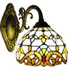 InSyoForeverEC Lampada da parete stile vittoriano Tiffany Lampada da parete illuminazione interna Lampada a cupola Applique da parete artigianale LED