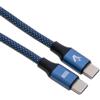 VULTECH Cavo Smartphone Vultech in Nylon Type-C to Type-C 2m 5.0A 100W - Blu - CS-NCC20BL