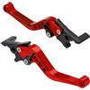 MOCNT 1 Paio Leve Frizione Freno Moto 22mm Motociclo Leva Maniglia Pompa Freno Frizione Regolabile CNC Alluminio Maniglia Leva del Freno Doppio Disco Scooter Universali Rosso