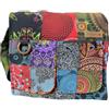 Macha Borsa in cotone etnico con stampe colorate, borsa a tracolla in cotone per donna Ethnic Indian Ethnic colorful (XL) (multicolore)