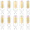 Jiotouhu Lampadina G9 LED 9 W (equivalente a 85 W alogena), bianco caldo 3000 K, senza sfarfallio, 360 gradi, AC 110-240 V, confezione da 10