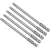 QUARKZMAN 100mm Lungo Cacciavite Punte x 5pz 1/4 Esagonale Gambo T20 Magnetico Sicurezza Torx S2 per Installazione e Rimozione Viti