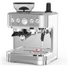 Zstar Macchina per espresso, macchina per caffè espresso con macinino integrato e ugello professionale per schiuma, acciaio inox, argento