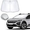 Parasole Auto Per Dacia Sandero 3 Stepway 2020-2024 - Interno Parabrezza, Pieghevole, Argento/Nero - Foto 8