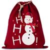 Ki-Mood Sacchetto con cordoncino stampa natalizia Ki-mood Conscious 38x45 cm personalizzate o neutre