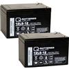 Quality Batteries Batteria di ricambio per Shoprider TE-GK8 Scooter 24V 2 x 12V 12Ah